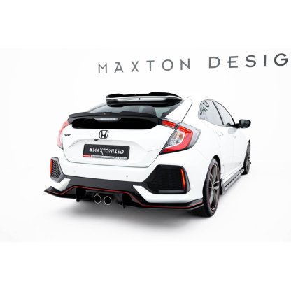 Maxton Design "Street Pro" boční difuzory pod zadní nárazník v.2 pro Honda Civic Mk10 Sport, plast ABS bez povrchové úpravy