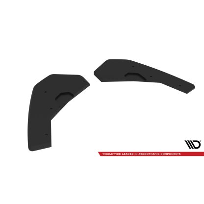 Maxton Design "Street Pro" boční difuzory pod zadní nárazník v.2 pro Volkswagen Golf GTI Mk8, Mk8 Facelift, plast ABS bez povrchové úpravy, s černou a červenou linkou