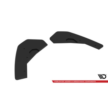 Maxton Design "Street Pro" boční difuzory pod zadní nárazník v.2 pro Volkswagen Golf GTI Mk8, Mk8 Facelift, plast ABS bez povrchové úpravy, s černou a červenou linkou