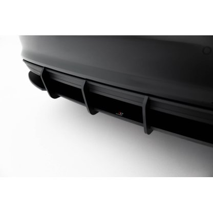 Maxton Design "Street Pro" difuzor zadního nárazníku pro Audi A3 8Y, plast ABS bez povrchové úpravy, Sedan, s červenou linkou
