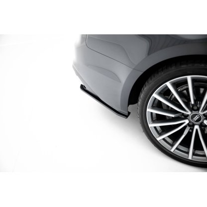Maxton Design "Street Pro" difuzor zadního nárazníku pro Audi A5 F5 Facelift, plast ABS bez povrchové úpravy, Coupe/Sportback, s černou a červenou linkou
