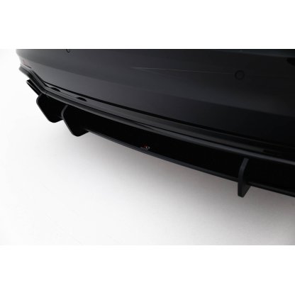 Maxton Design "Street Pro" difuzor zadního nárazníku pro Audi RS5 F5, plast ABS bez povrchové úpravy, Coupe / Sportback, s černou a červenou linkou
