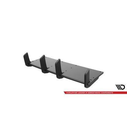 Maxton Design "Street Pro" difuzor zadního nárazníku pro BMW M2 F87, plast ABS bez povrchové úpravy, s červenou linkou