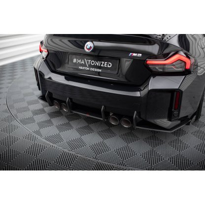 Maxton Design "Street Pro" difuzor zadního nárazníku pro BMW M2 G87, plast ABS bez povrchové úpravy, s černou a červenou linkou