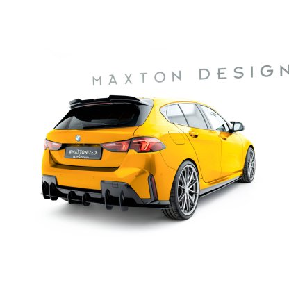 Maxton Design "Street Pro" difuzor zadního nárazníku pro BMW řada 1 F70, plast ABS bez povrchové úpravy, M-Pack, s červenou linkou