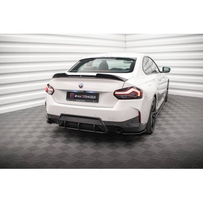 Maxton Design "Street Pro" difuzor zadního nárazníku pro BMW řada 2 G42 M-Pack, plast ABS bez povrchové úpravy, s červenou linkou
