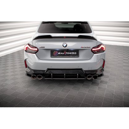 Maxton Design "Street Pro" difuzor zadního nárazníku pro BMW řada 2 G42 M240i, plast ABS bez povrchové úpravy, s černou a červenou linkou