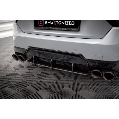 Maxton Design "Street Pro" difuzor zadního nárazníku pro BMW řada 2 G42 M240i, plast ABS bez povrchové úpravy, s černou a červenou linkou