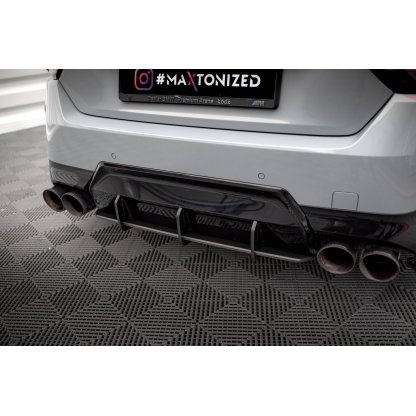 Maxton Design "Street Pro" difuzor zadního nárazníku pro BMW řada 2 G42 M240i, plast ABS bez povrchové úpravy, s červenou linkou