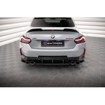 Maxton Design "Street Pro" difuzor zadního nárazníku pro BMW řada 2 G42 M240i, plast ABS bez povrchové úpravy, s červenou linkou