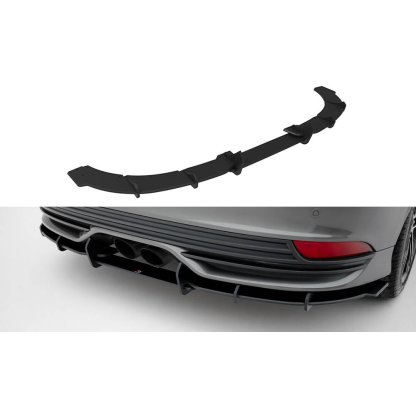 Maxton Design "Street Pro" difuzor zadního nárazníku pro Ford Focus ST Mk3 Facelift, plast ABS bez povrchové úpravy