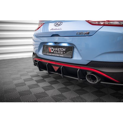 Maxton Design "Street Pro" difuzor zadního nárazníku pro Hyundai i30 N Mk3, plast ABS bez povrchové úpravy, Fastback