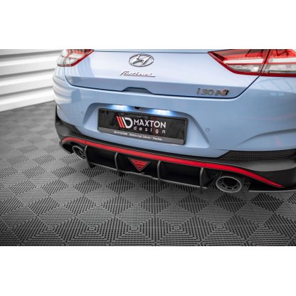 Maxton Design "Street Pro" difuzor zadního nárazníku pro Hyundai i30 N Mk3, plast ABS bez povrchové úpravy, Fastback