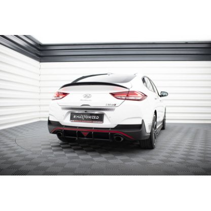 Maxton Design "Street Pro" difuzor zadního nárazníku pro Hyundai i30 N Mk3, plast ABS bez povrchové úpravy, Fastback