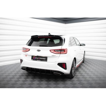 Maxton Design "Street Pro" difuzor zadního nárazníku pro Kia Cee'd Mk 3/ProCeed GT, plast ABS bez povrchové úpravy