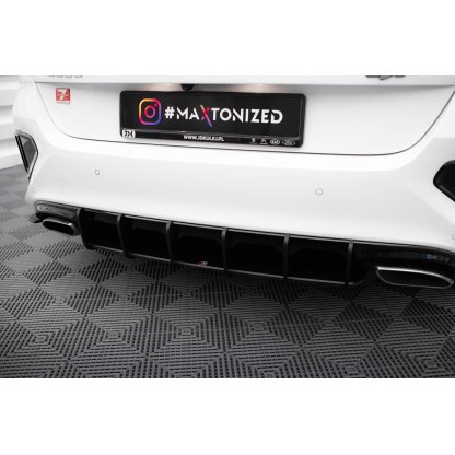 Maxton Design "Street Pro" difuzor zadního nárazníku pro Kia Cee'd Mk 3/ProCeed GT, plast ABS bez povrchové úpravy, s černou a červenou linkou