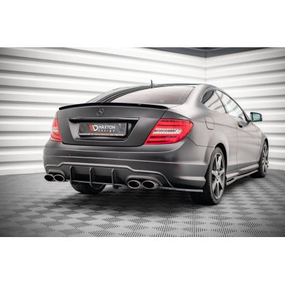 Maxton Design "Street Pro" difuzor zadního nárazníku pro Mercedes třída C W204/AMG-Line, plast ABS bez povrchové úpravy, Coupe