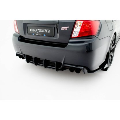 Maxton Design "Street Pro" difuzor zadního nárazníku pro Subaru Impreza WRX STi Mk3 Facelift, plast ABS bez povrchové úpravy