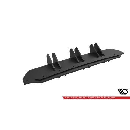 Maxton Design "Street Pro" difuzor zadního nárazníku pro Volkswagen Jetta Mk7 GLI, plast ABS bez povrchové úpravy, s černou a červenou linkou