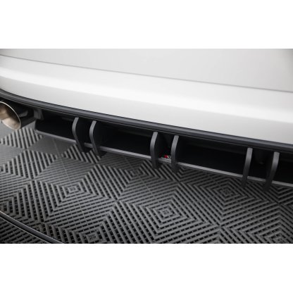Maxton Design "Street Pro" difuzor zadního nárazníku pro Volkswagen Jetta Mk7 GLI, plast ABS bez povrchové úpravy, s černou linkou