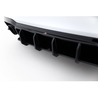 Maxton Design "Street Pro" difuzor zadního nárazníku v.2 pro Audi RS3 8V FL, plast ABS bez povrchové úpravy, Sedan, s červenou linkou