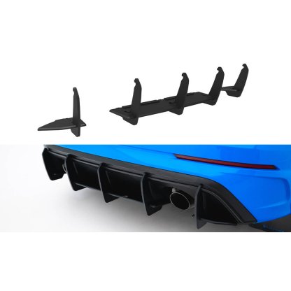 Maxton Design "Street Pro" difuzor zadního nárazníku v.2 pro Ford Focus RS Mk3, plast ABS bez povrchové úpravy