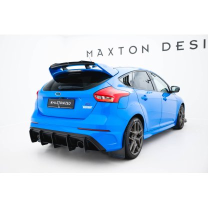 Maxton Design "Street Pro" difuzor zadního nárazníku v.2 pro Ford Focus RS Mk3, plast ABS bez povrchové úpravy, s černou a červenou linkou