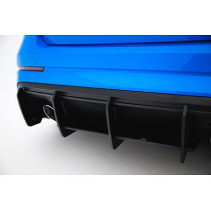 Maxton Design "Street Pro" difuzor zadního nárazníku v.2 pro Ford Focus RS Mk3, plast ABS bez povrchové úpravy, s černou a červenou linkou