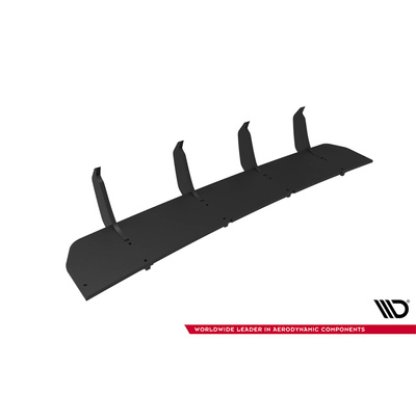 Maxton Design "Street Pro" difuzor zadního nárazníku v.2 pro Volkswagen Golf GTI Mk8 Facelift, plast ABS bez povrchové úpravy, Clubsport, s červenou linkou