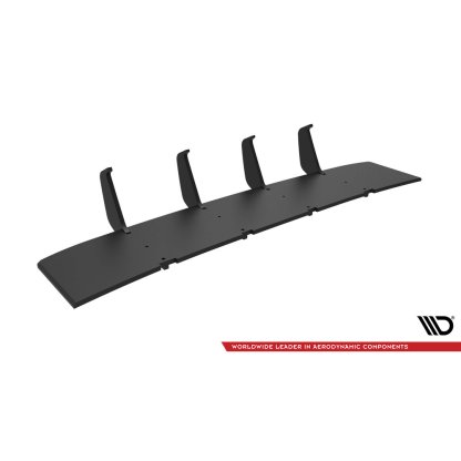 Maxton Design "Street Pro" difuzor zadního nárazníku v.3 pro Volkswagen Golf GTI Mk8, Mk8 Facelift, plast ABS bez povrchové úpravy, s červenou linkou