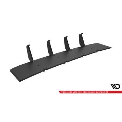 Maxton Design "Street Pro" difuzor zadního nárazníku v.3 pro Volkswagen Golf GTI Mk8, Mk8 Facelift, plast ABS bez povrchové úpravy, s červenou linkou