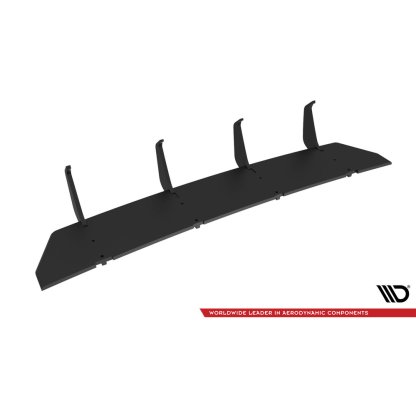 Maxton Design "Street Pro" difuzor zadního nárazníku v.4 pro Volkswagen Golf GTI Mk8, Mk8 Facelift, plast ABS bez povrchové úpravy, s červenou linkou