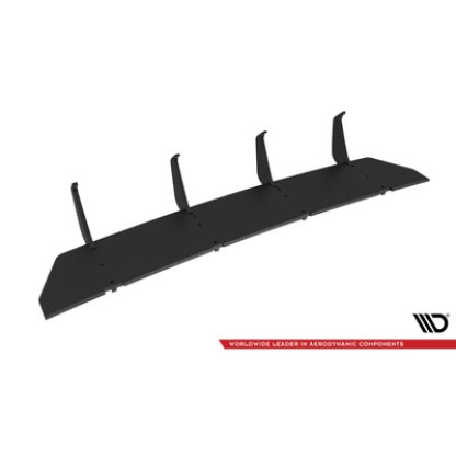Maxton Design "Street Pro" difuzor zadního nárazníku v.4 pro Volkswagen Golf GTI Mk8, Mk8 Facelift, plast ABS bez povrchové úpravy, s červenou linkou