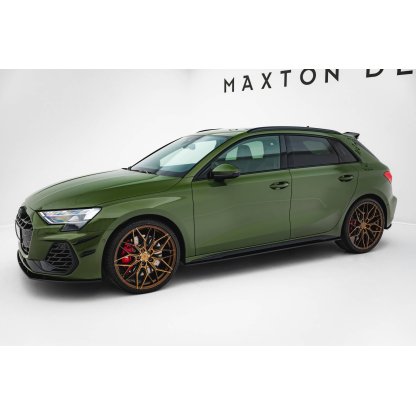 Maxton Design "Street Pro" difuzory pod boční prahy pro Audi A3 8Y Facelift, plast ABS bez povrchové úpravy, S-Line / S-Line Sedan