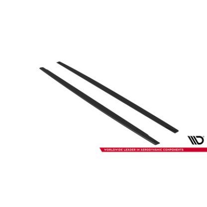 Maxton Design "Street Pro" difuzory pod boční prahy pro Audi RS5 F5, plast ABS bez povrchové úpravy, Sportback, s černou a červenou linkou