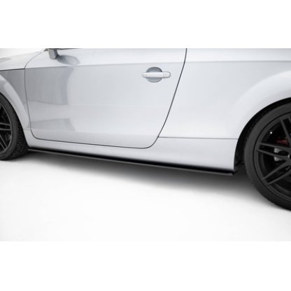 Maxton Design "Street Pro" difuzory pod boční prahy pro Audi TT 8J, plast ABS bez povrchové úpravy, S-Line, s červenou linkou