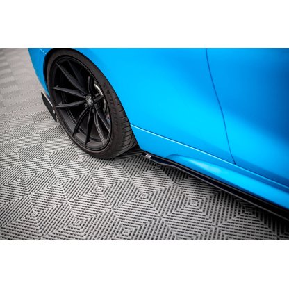 Maxton Design "Street Pro" difuzory pod boční prahy pro BMW M2 F87, plast ABS bez povrchové úpravy, s červenou linkou