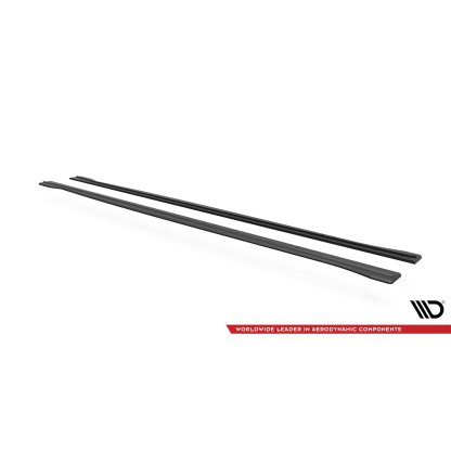 Maxton Design "Street Pro" difuzory pod boční prahy pro BMW M2 F87, plast ABS bez povrchové úpravy, s červenou linkou