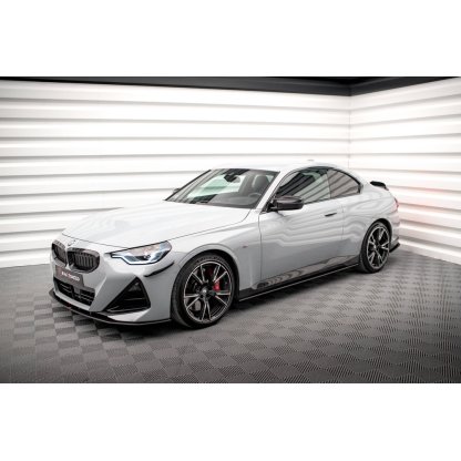 Maxton Design "Street Pro" difuzory pod boční prahy pro BMW řada 2 G42 M240i, G42 M-Pack, plast ABS bez povrchové úpravy, s červenou linkou