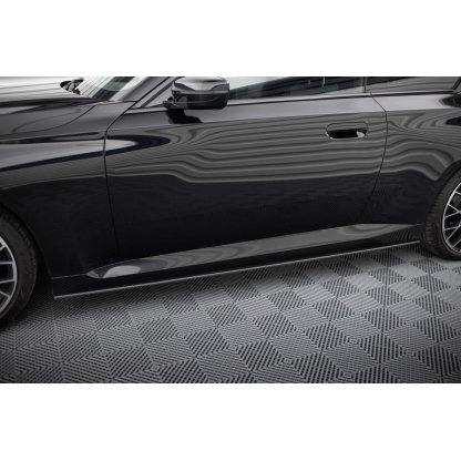 Maxton Design "Street Pro" difuzory pod boční prahy pro BMW řada 2 G42 Standard, plast ABS bez povrchové úpravy, s červenou linkou