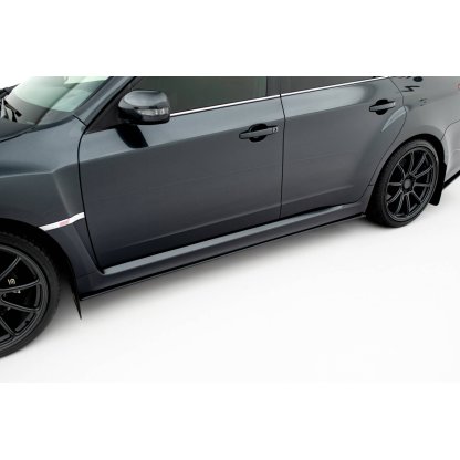 Maxton Design "Street Pro" difuzory pod boční prahy pro Subaru Impreza WRX STi Mk3 Facelift, plast ABS bez povrchové úpravy
