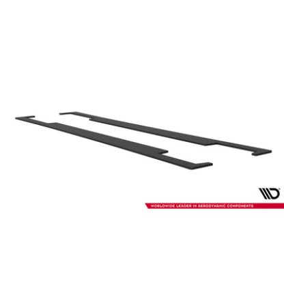 Maxton Design "Street Pro" difuzory pod boční prahy pro Subaru Impreza WRX STi Mk3 Facelift, plast ABS bez povrchové úpravy, s černou a červenou linkou