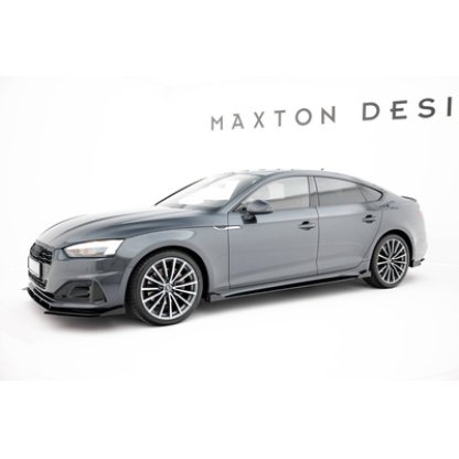 Maxton Design "Street Pro" difuzory pod boční prahy s křidélky pro Audi A5 F5 Facelift, plast ABS bez povrchové úpravy, Sportback