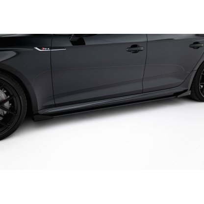 Maxton Design "Street Pro" difuzory pod boční prahy s křidélky pro Audi RS5 F5, plast ABS bez povrchové úpravy, Sportback