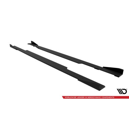 Maxton Design "Street Pro" difuzory pod boční prahy s křidélky pro BMW řada 2 G42 Standard, plast ABS bez povrchové úpravy