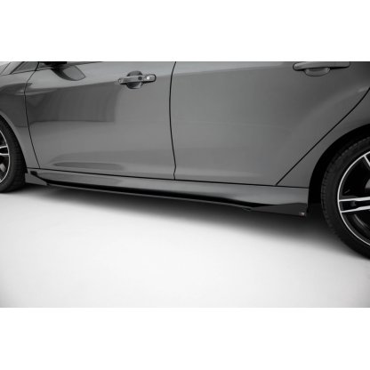 Maxton Design "Street Pro" difuzory pod boční prahy s křidélky pro Ford Focus ST Mk3 Facelift, plast ABS bez povrchové úpravy