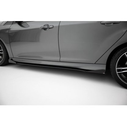 Maxton Design "Street Pro" difuzory pod boční prahy s křidélky pro Ford Focus ST Mk3 Facelift, plast ABS bez povrchové úpravy