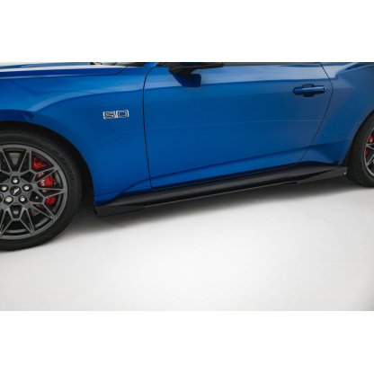 Maxton Design "Street Pro" difuzory pod boční prahy s křidélky pro Ford Mustang Mk7 GT, plast ABS bez povrchové úpravy