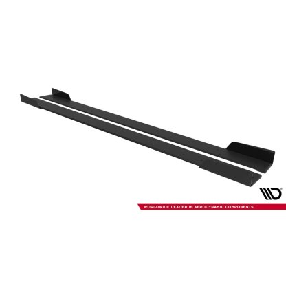 Maxton Design "Street Pro" difuzory pod boční prahy s křidélky pro Mitsubishi Lancer Evo Mk10, plast ABS bez povrchové úpravy