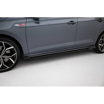 Maxton Design "Street Pro" difuzory pod boční prahy s křidélky pro Volkswagen Polo GTI Mk6 Facelift, plast ABS bez povrchové úpravy